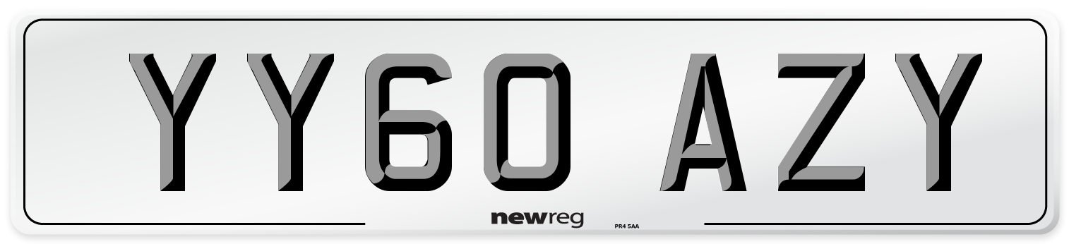 YY60 AZY Number Plate from New Reg